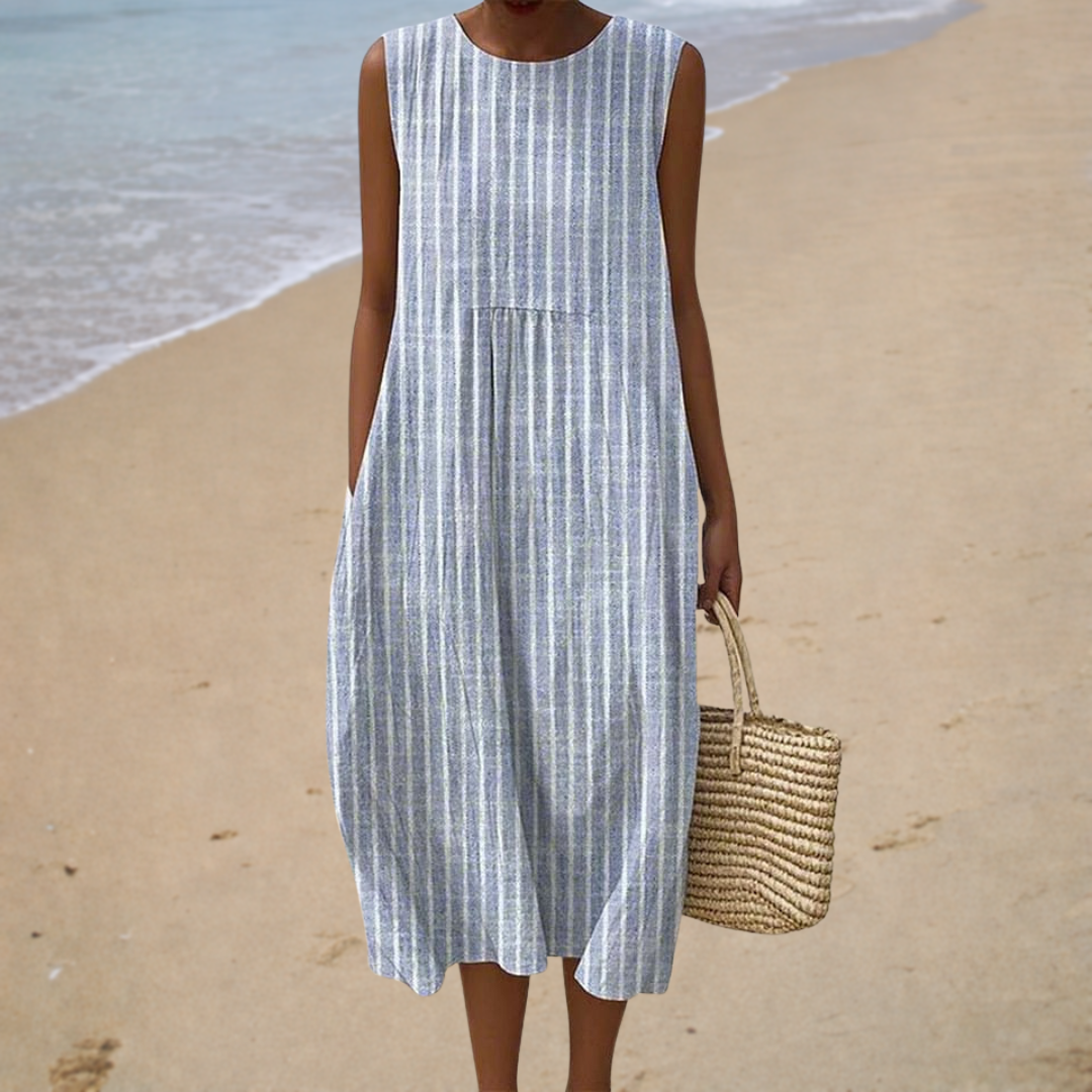 Anaís | Vestido rayado de playa