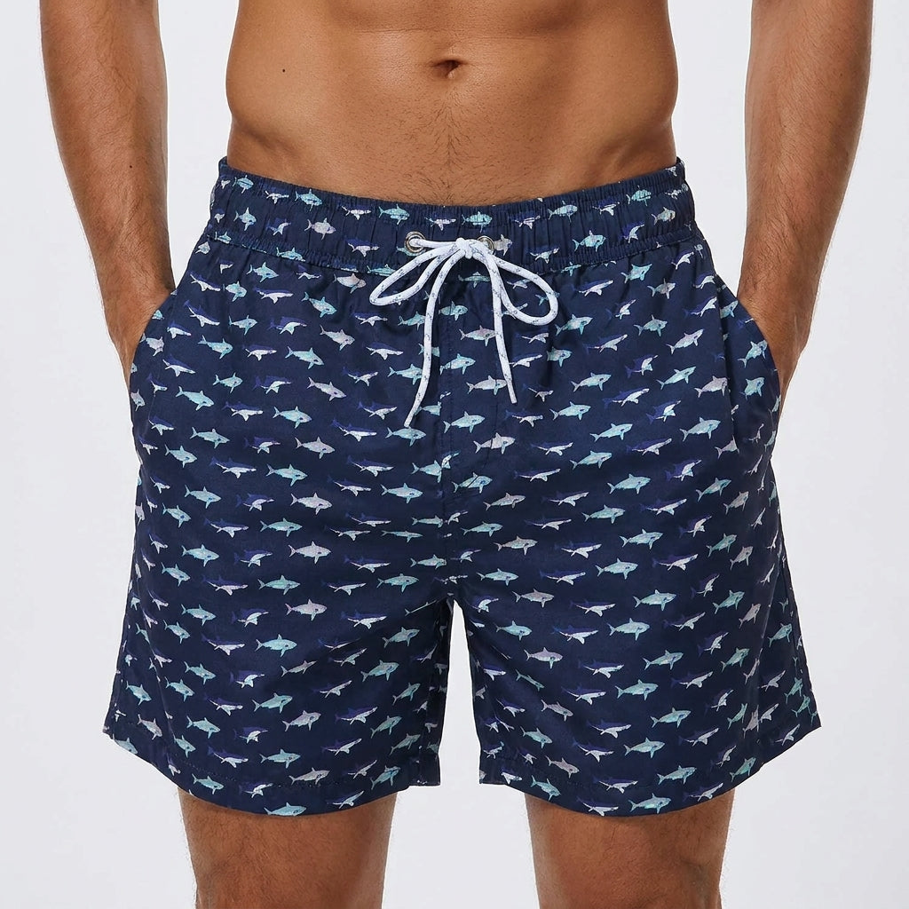 Bañador corto estampado para hombre | 1+1 GRATIS