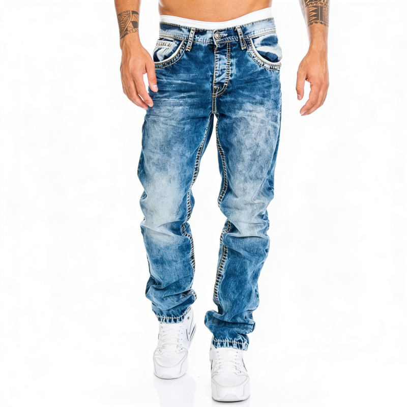 Vaqueros elásticos para hombre de estilo minimalista, ideales para verano, estilo emo