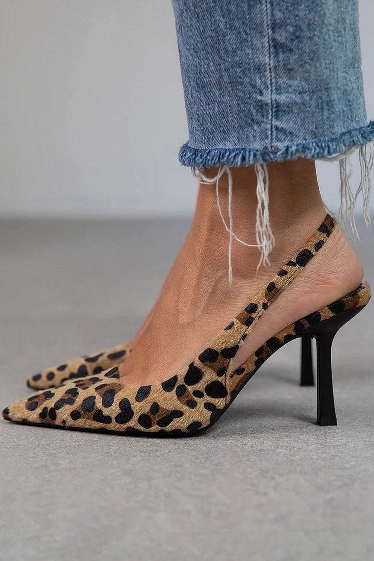 Alba™ | Tacones D’Orsay de leopardo