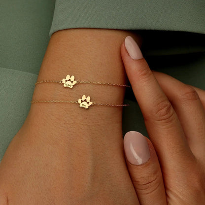 Pulsera personalizada con huellas y nombres