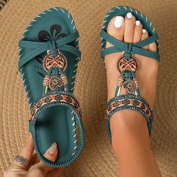 🔥 Sommer-Super-Sale: Jetzt 25€ sparen! 🌸2025 Trend-Sandalen im Boho-Chic