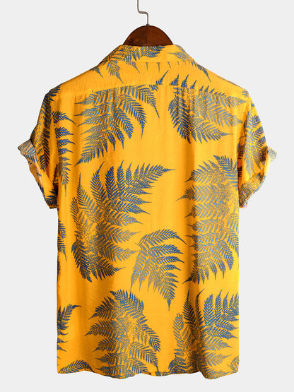 Camisa hawaiana de hombre con estampado tropical