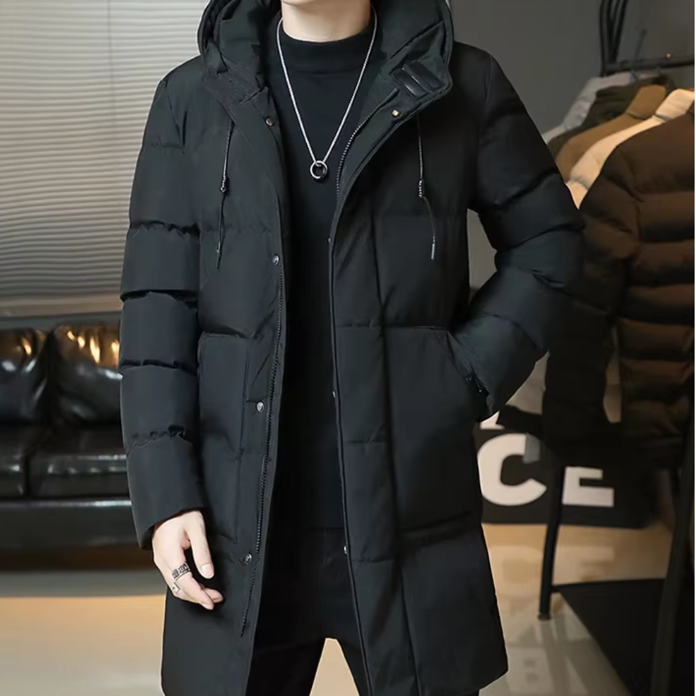 Adrian | Elegante abrigo largo de invierno para hombre