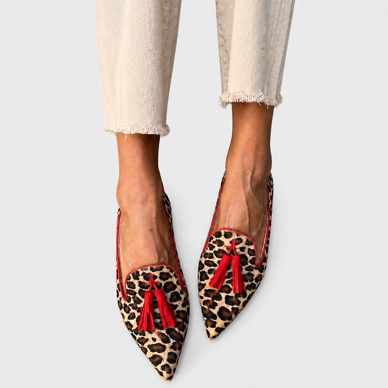 Nela™ | Mocasines con estampado de leopardo