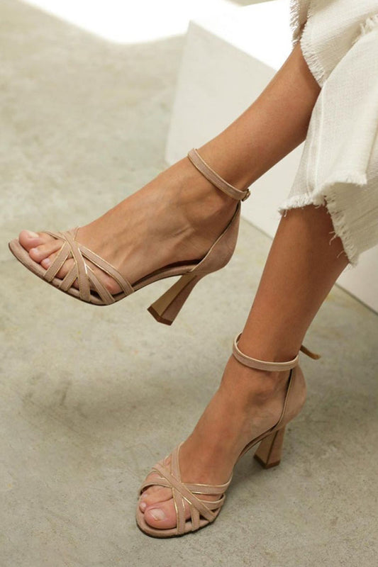 Victoria™ | Tacones finos patchwork de punta redonda