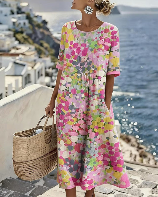 Vestido estampado holgado
