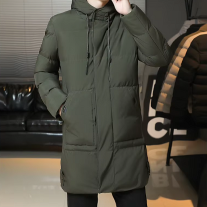 Adrian | Elegante abrigo largo de invierno para hombre
