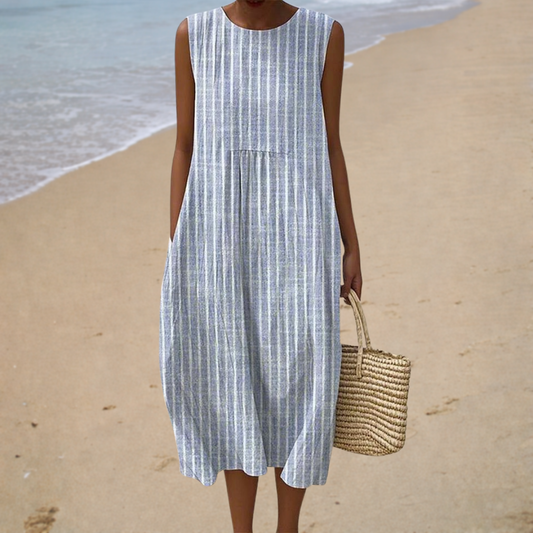 Anaís | Vestido rayado de playa