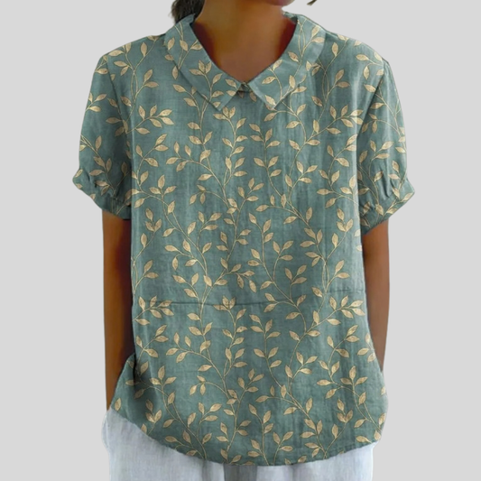 Marina™ | Top floral elegante y naturalmente cómodo