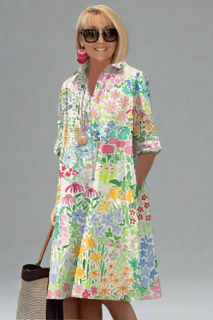 Paula | Vestido midi campestre