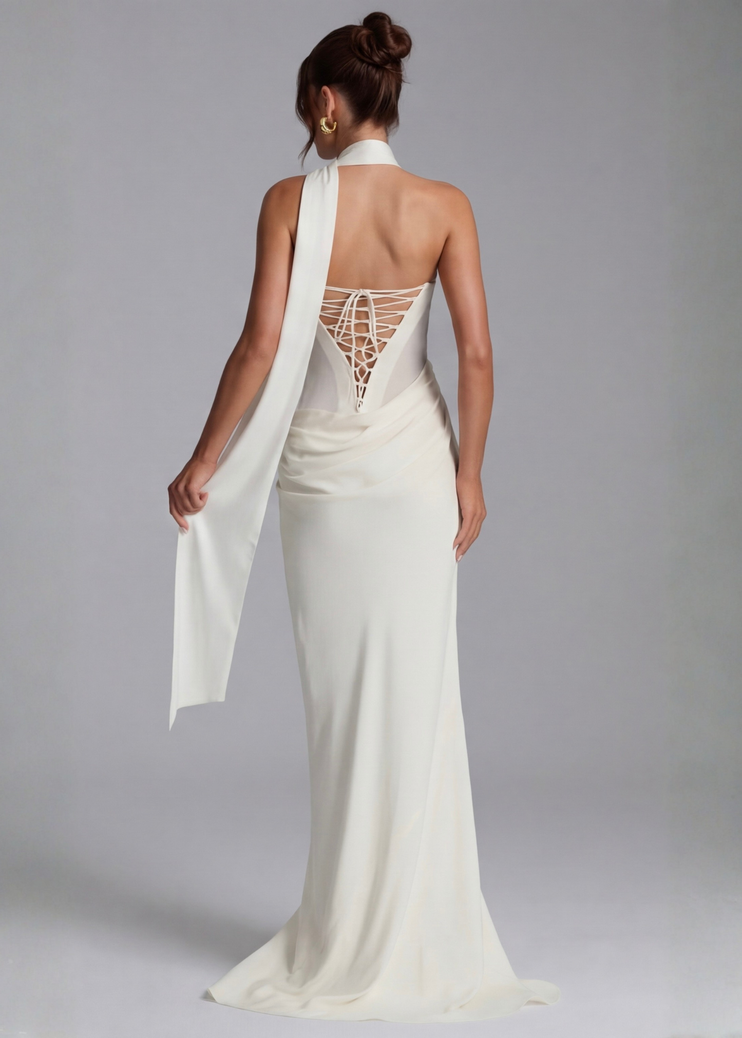 Aria | Vestido maxi drapeado