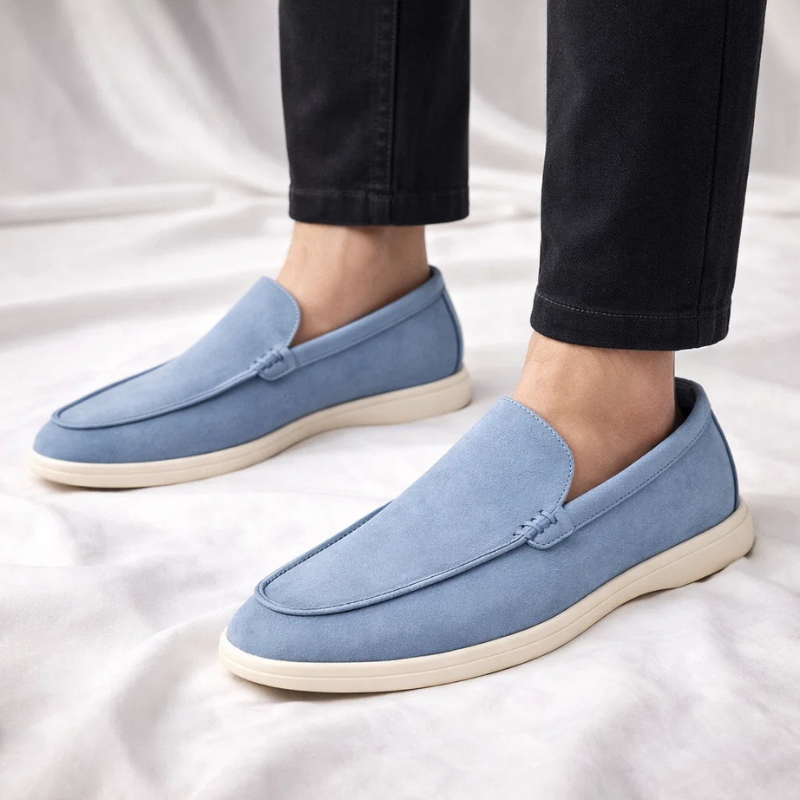 Elegantes mocasines de ante