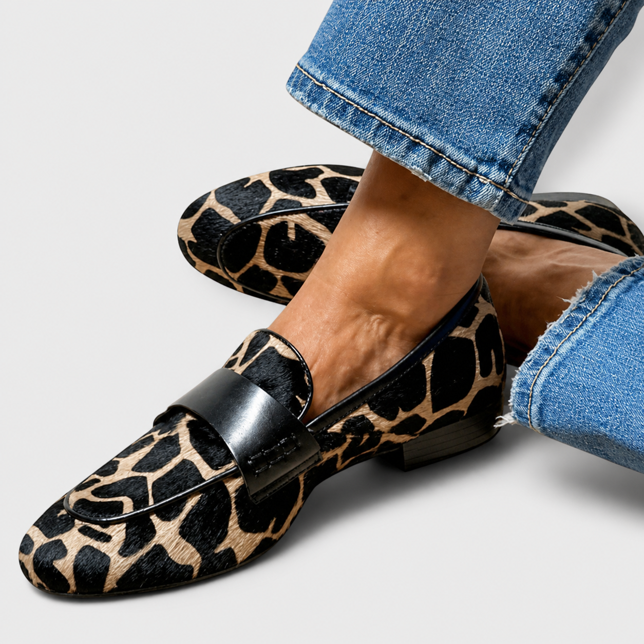 Leonor™ | Mocasines con estampado de leopardo