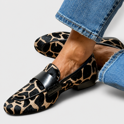 Leonor™ | Mocasines con estampado de leopardo