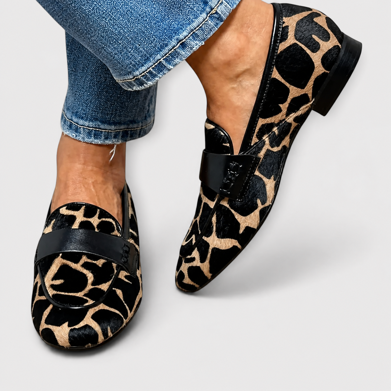 Leonor™ | Mocasines con estampado de leopardo