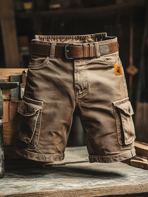 Nicolás | Bermudas cargo retro con múltiples bolsillos