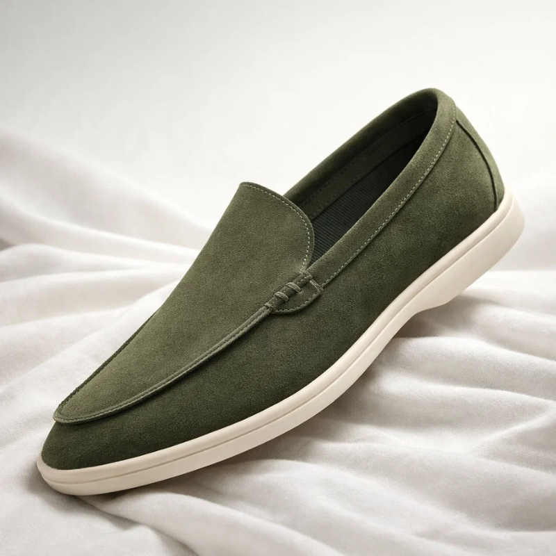 Elegantes mocasines de ante