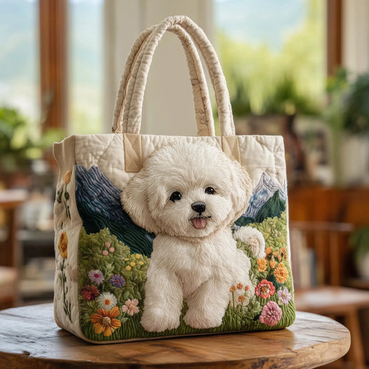 Canela™ | Bolso acolchado artesanal con diseño de perros