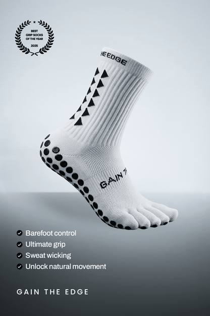 VAULT PRICE - BAREFOOT GRIP SOCKS 3.0 MidCalf Length - White
