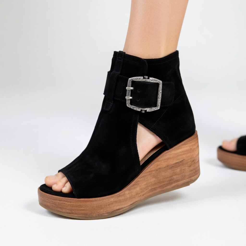 Olivia™ — Botines abiertos de cuña de estilo moderno