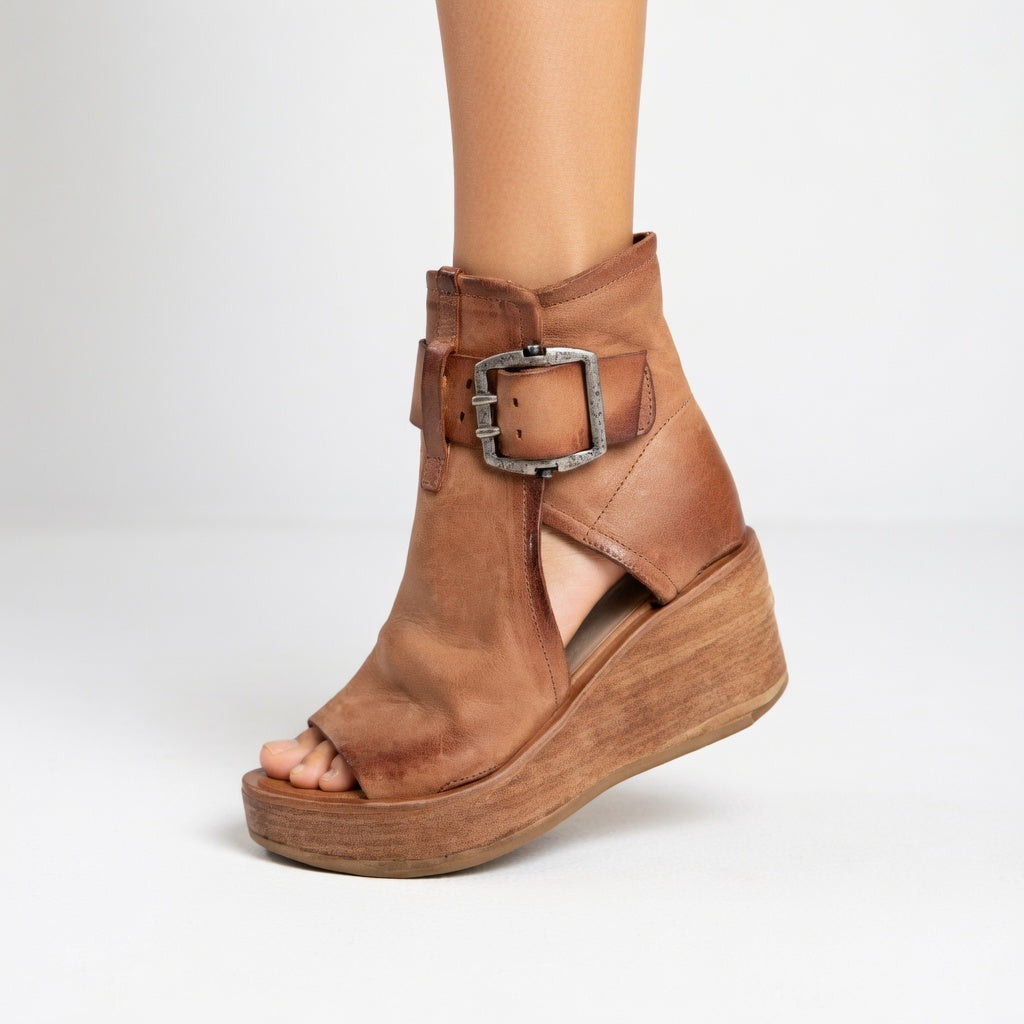 Olivia™ — Botines abiertos de cuña de estilo moderno