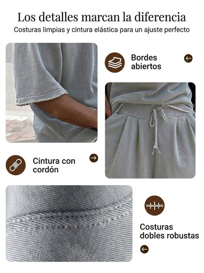 Conjuntos deportivos casuales, lisos y sin mangas