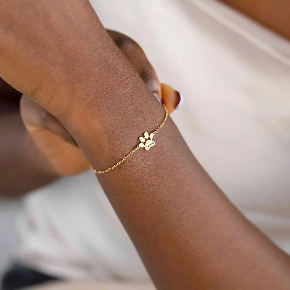 Pulsera personalizada con huellas y nombres