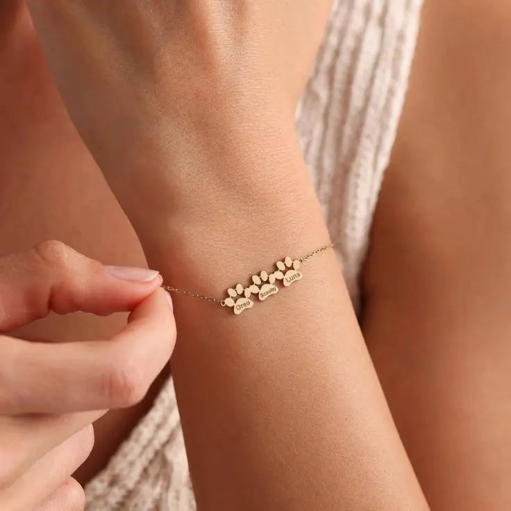 Pulsera personalizada con huellas y nombres