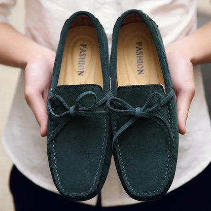 Mocasines casuales de ante para el verano