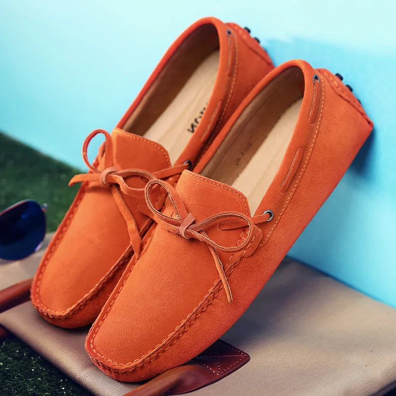 Mocasines casuales de ante para el verano