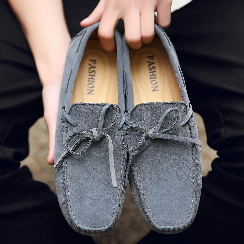 Mocasines casuales de ante para el verano