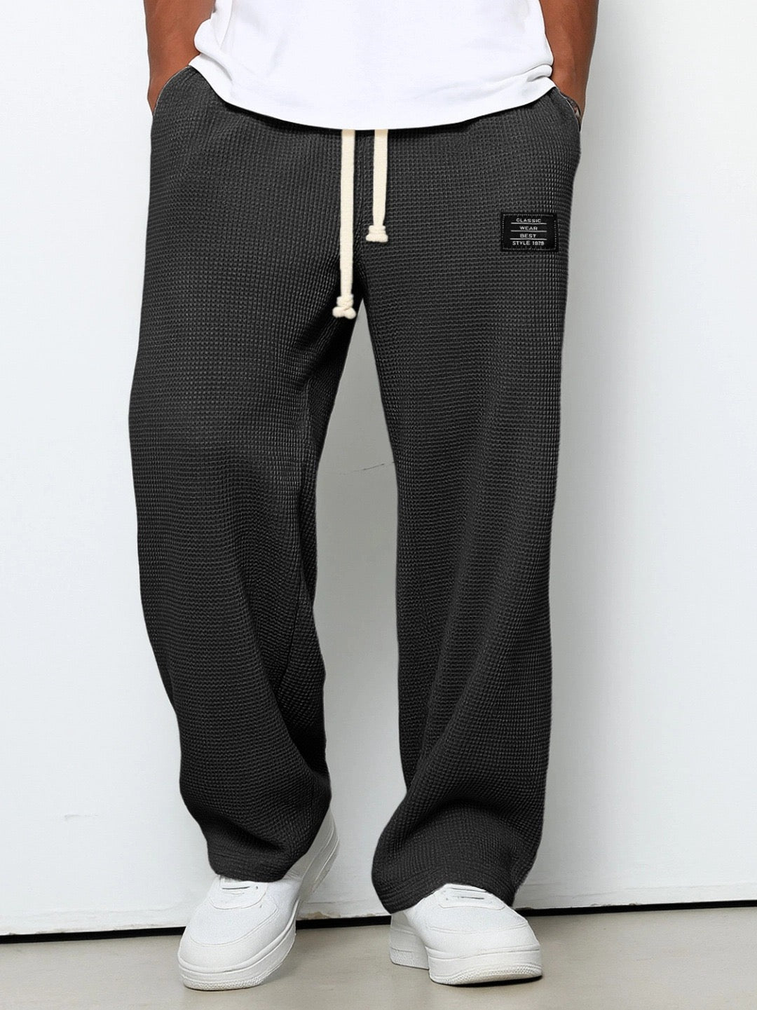 Lorenzo™ | Pantalones anchos con textura de nido de abeja