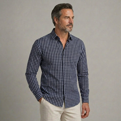 Gonzalo | Camisa clásica de cuadros de manga larga