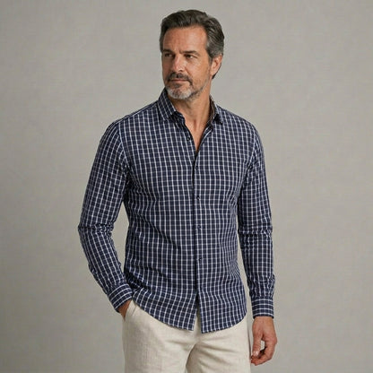 Gonzalo | Camisa clásica de cuadros de manga larga