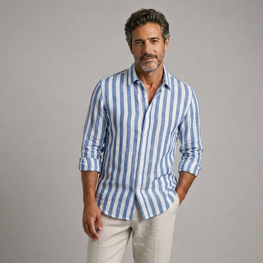 Mateo | Camisa ligera de rayas para verano