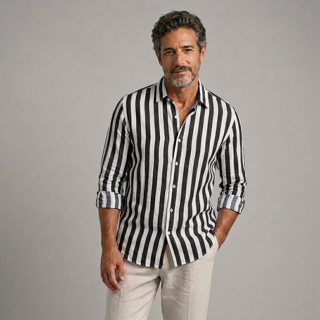 Mateo | Camisa ligera de rayas para verano