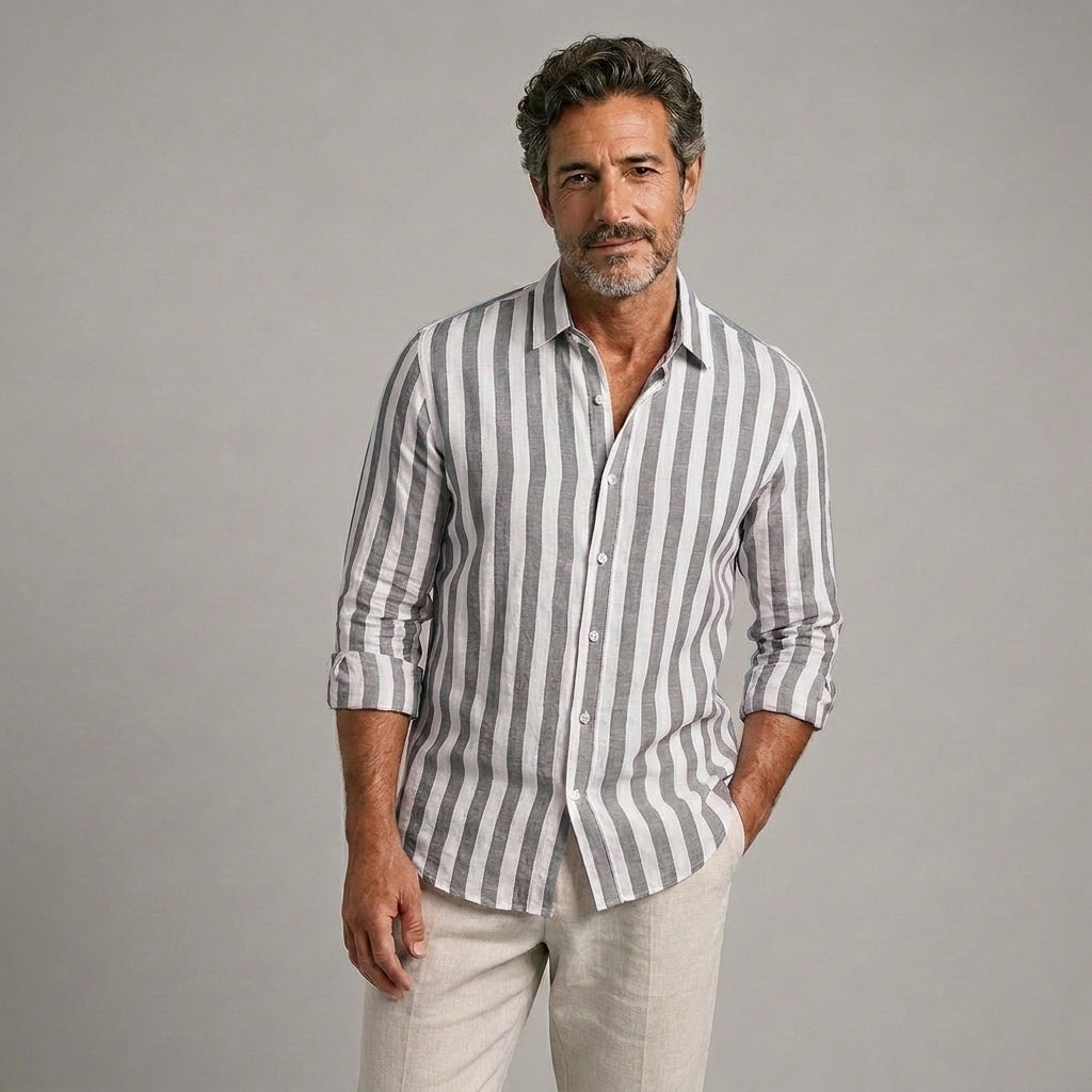 Mateo | Camisa ligera de rayas para verano