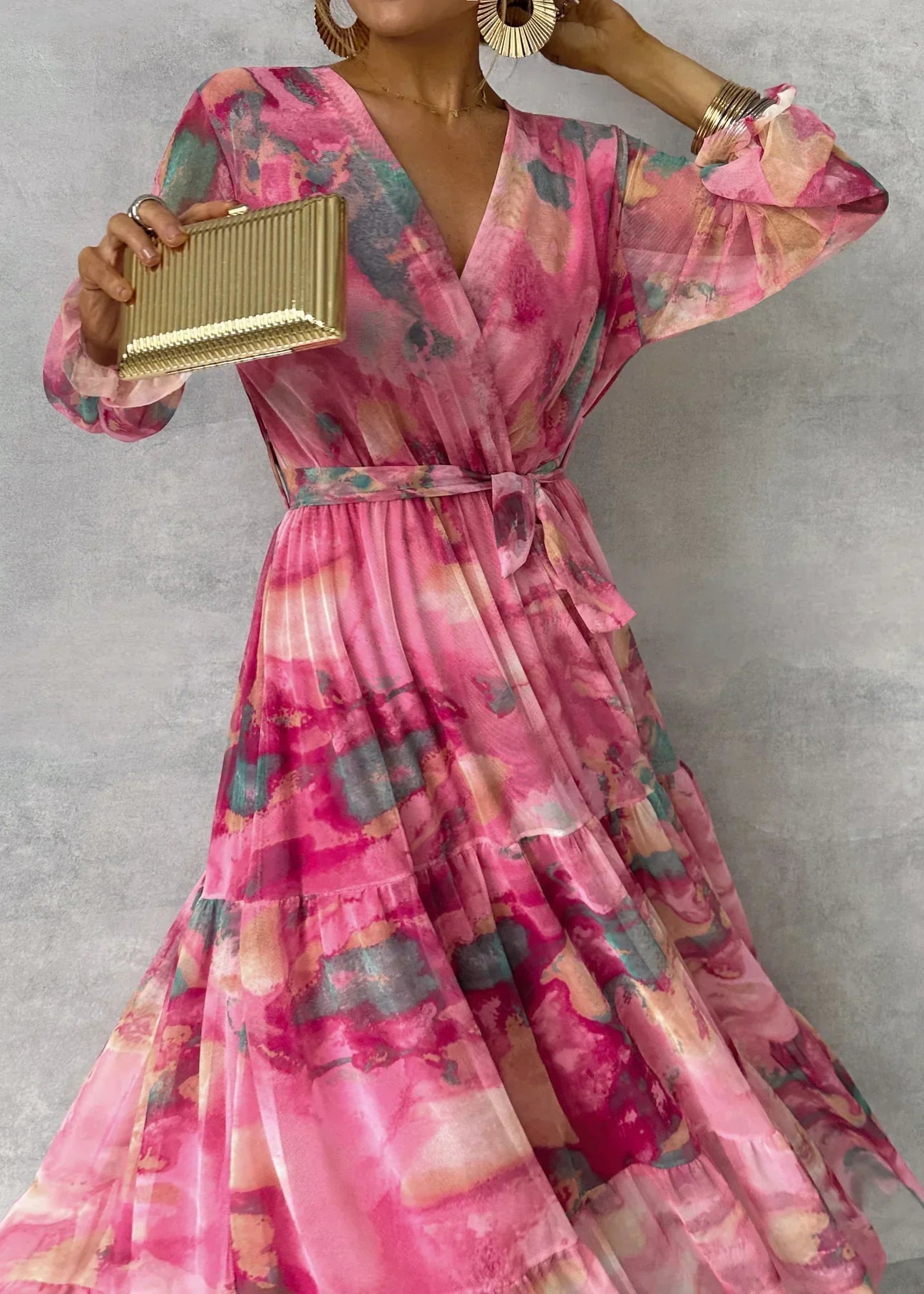 Helena™ | Vestido cruzado con estampado floral