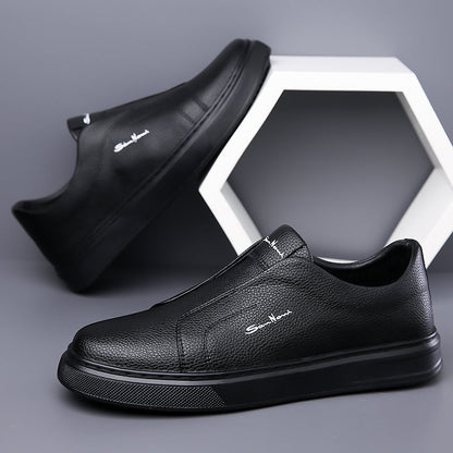 Zapatillas de piel