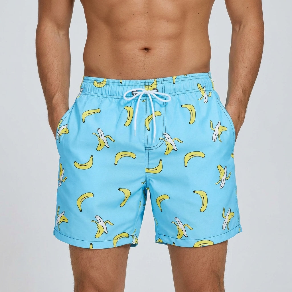 Bañador corto estampado para hombre | 1+1 GRATIS