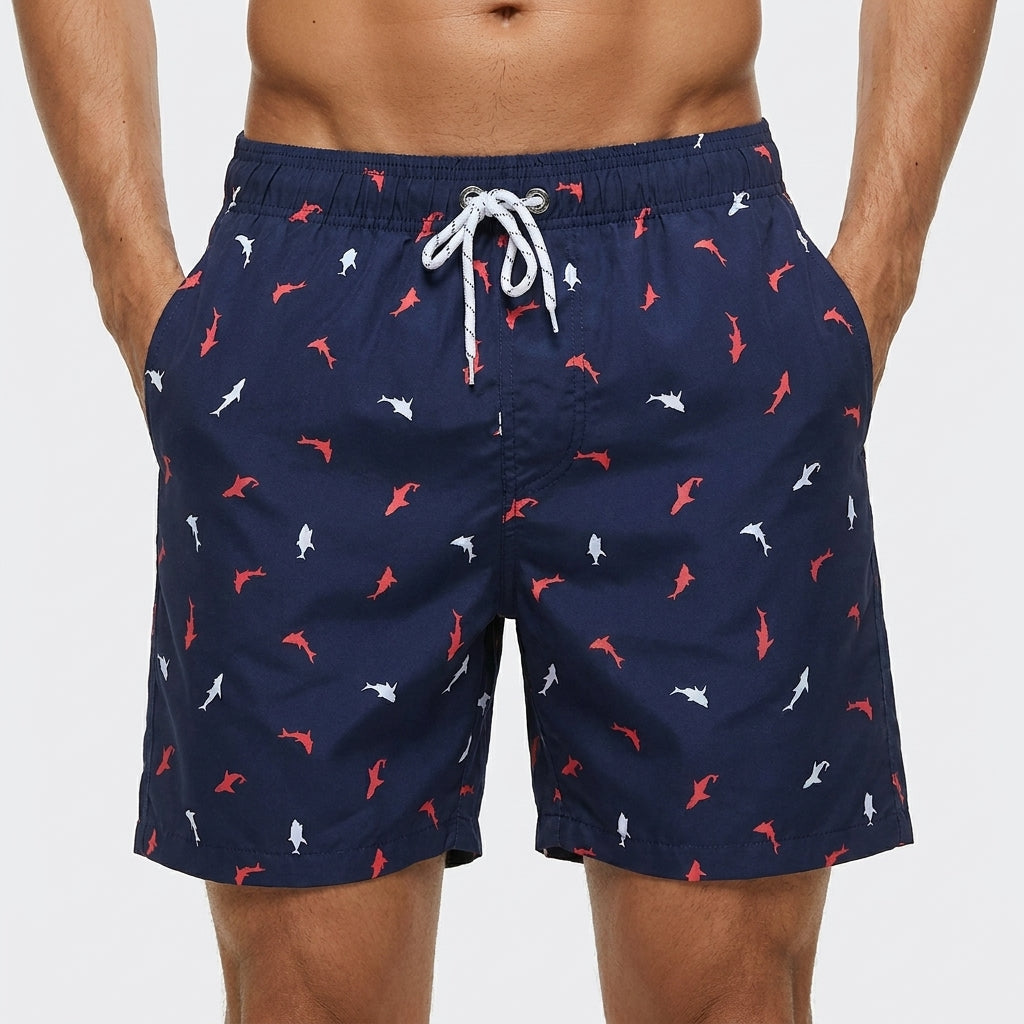 Bañador corto estampado para hombre | 1+1 GRATIS