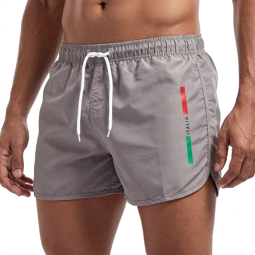 Álvaro™ — Bañador corto negro estilo Italia | 1+1 GRATIS
