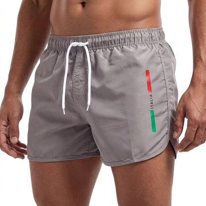 Álvaro™ — Bañador corto negro estilo Italia | 1+1 GRATIS