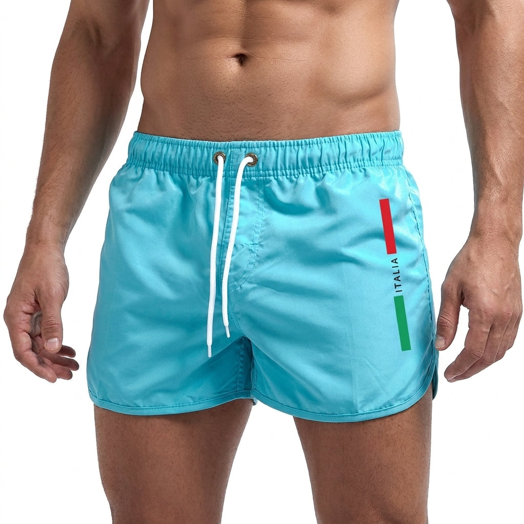 Álvaro™ — Bañador corto negro estilo Italia | 1+1 GRATIS