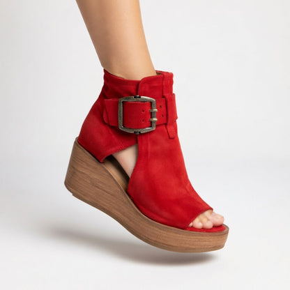 Olivia™ — Botines abiertos de cuña de estilo moderno