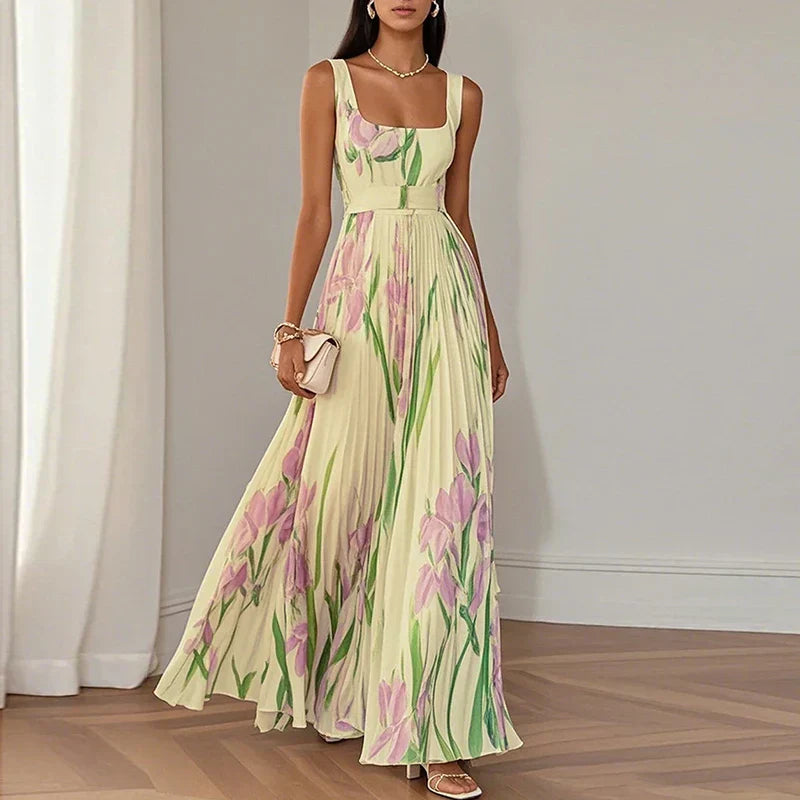 Aurora™ | Vestido maxi floral de corte evasé