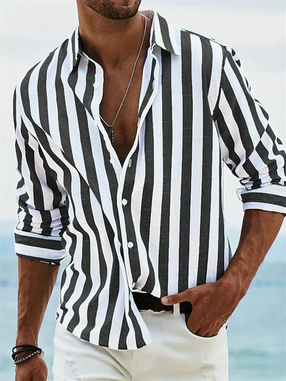 Mateo™ | Camisa ligera de rayas para verano