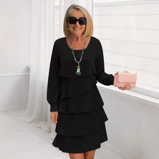 Margarita | Vestido elegante y cómodo con volantes de manga larga