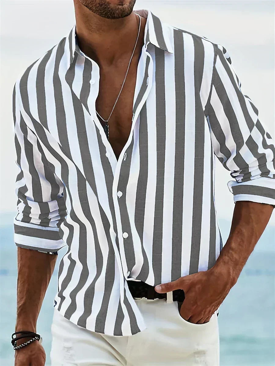 Mateo™ | Camisa ligera de rayas para verano